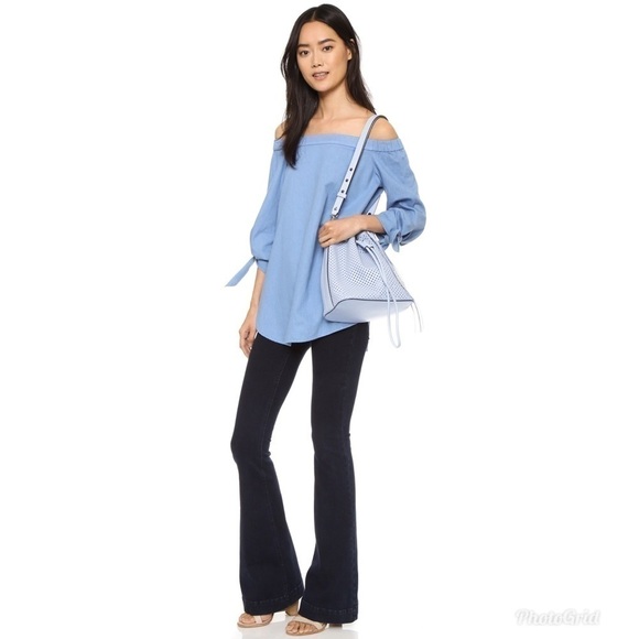 Rebecca Minkoff Star Perforated Bucket Bag in Blue - Picture 2 of 9